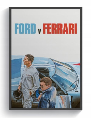 Ford Ferrari Le Mans 66 plakat 40x60cm Bale Damon