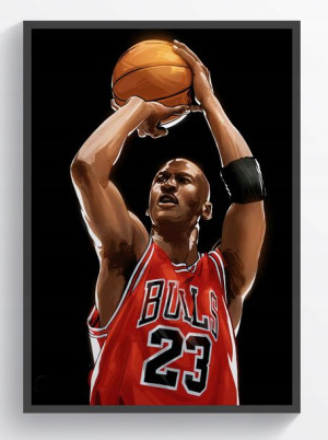 Michael Jordan Chicago Bulls plakat 60x90 premium