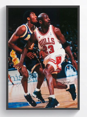 Michael Jordan Kobe Bryant plakat 60x90cm premium