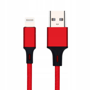 Wzmocniony Kabel Usb Lightning Iphone Nylon 2,4a