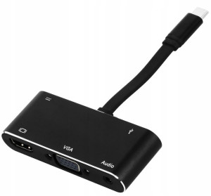 Adapter Usb C Hdmi Vga Usb 3.0+pd Hub 5w1 Macbook