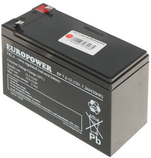Akumulator 12v/7.2ah-europower-ep