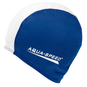Czepek Aqua-Speed Polyester Cap niebiesko biały 15 091