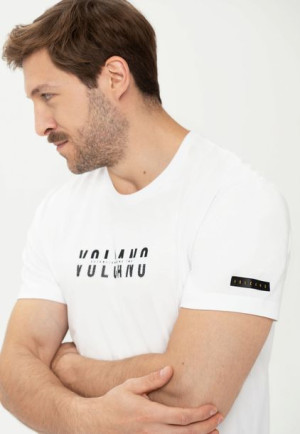 Męski T-shirt Koszulka Klasyczna Nadruk Volcano T-volans M
