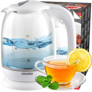 Czajnik Szklany 2200w 1,7l Biały Mesko