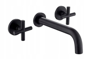 Bateria umywalkowa podtynkowa EXIT black mat