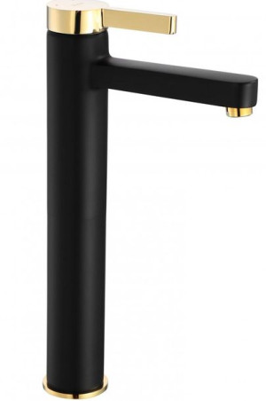 Bateria umywalkowa Polo Black/Gold wysoka