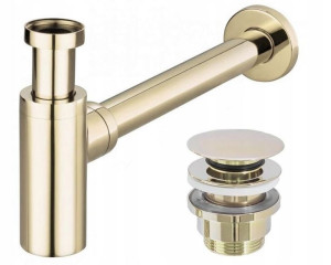 Uniwersalny syfon z korkiem klik klak Light Gold