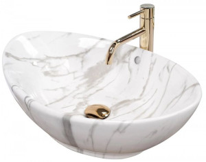 Umywalka ceramiczna nablatowa Wendy Marmo