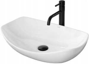 Umywalka ceramiczna nablatowa Tango biała