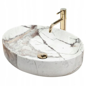 Umywalka ceramiczna nablatowa Queen Thunder