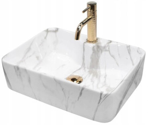 Umywalka ceraminczna nablatowa Kelly Marmo