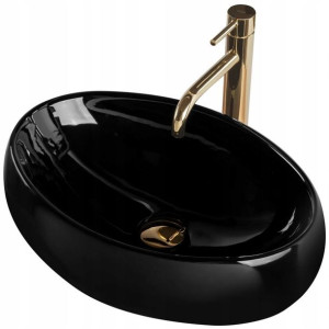 Umywalka ceramiczna nablatowa Linda Black