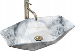 Umywalka ceramiczna nablatowa Vegas Granit Shiny