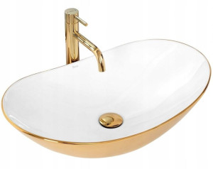 Umywalka ceramiczna nablatowa Royal 60 White Gold