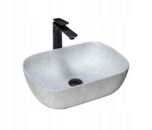 Umywalka nablatowa Livia Grey imitacja kamienia