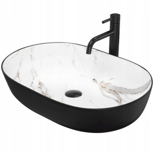Umywalka nablatowa Cleo 61 Black Aiax Matt