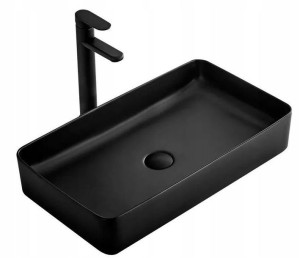 Umywalka ceramiczna nablatowa Denis Black Matt