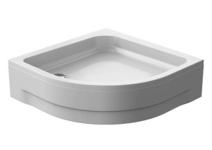 Brodzik półokrągły Pako 80x80x12 + Syfon + Obudowa