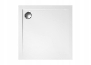 Brodzik kwadratowy Geos 80x80x4,5x1,5 + Syfon