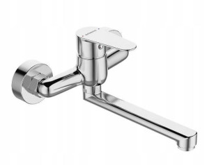 Bateria umywalkowa ścienna Fresno chrom BQF_050D