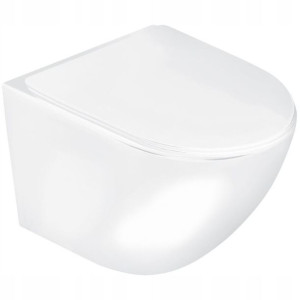 Miska WC wisząca bezkołnierzowa Delos slim z deską
