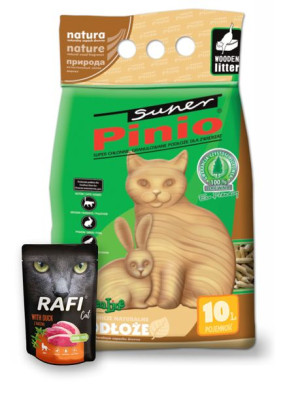 BENEK Super Pinio żwirek drewniany kot 10L Gratis