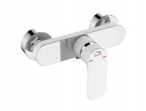 Bateria natryskowa Laveo TONDO biały/chrom BAN640D