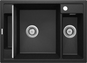 Zlewozmywak granitowy 1,5-komorowy Magnetic grafit
