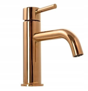 Bateria umywalkowa niska Lungo Rose Gold REA-B4500