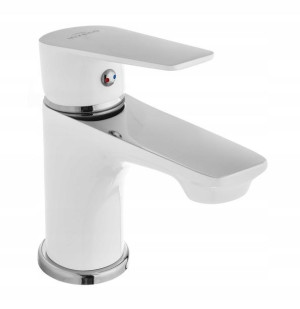Bateria umywalkowa Dokos biały/chrom BU-19-002