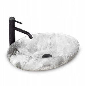 Umywalka nablatowa Roxy C Stone L. Grey REA-U6651