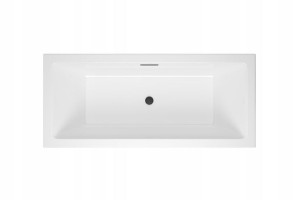 Wanna prostokątna Lamia Heaven slim 180x80 czarny