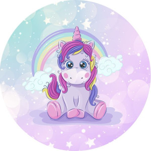 Naklejki 4 cm dla dzieci jednorożec unicorn
