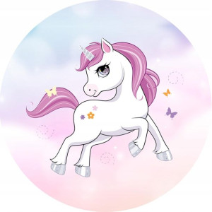 Naklejki 4 cm dla dzieci jednorożec unicorn