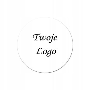 Naklejki 4 cm z napisem twoim logo grafiką