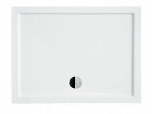 Brodzik Besco Alpina Posadzkowy 120x80 + Syfon