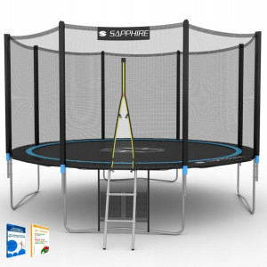 Trampolina Ogrodowa Sapphire 374cm Batut +drabinka