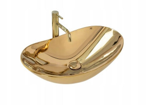 Umywalka ceramiczna nablatowa Royal 60 Gold
