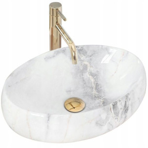 Umywalka ceramiczna nablatowa Linda Granit 48,5x34