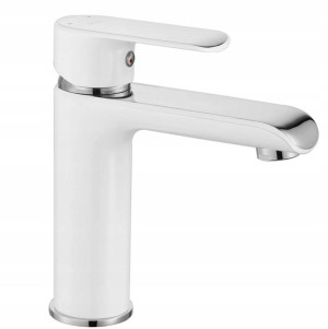 Bateria umywalkowa niska Bloom white/chrom