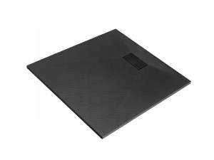 Brodzik kwadratowy VEXO czarny 90x90