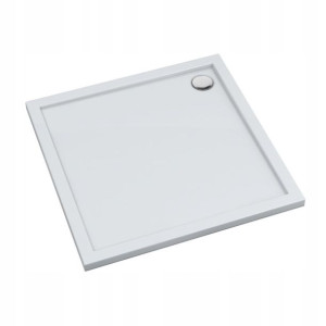 Brodzik kwadratowy posadzkowy Sharper biały 90x90