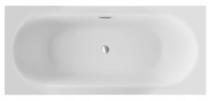 Wanna 180x80 Vitae SLIM PLUS + Syfon kolor złoty