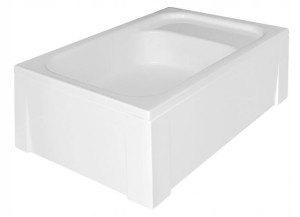 Brodzik Roni 120x80x26 z siedziskiem+Syfon+Obudowa