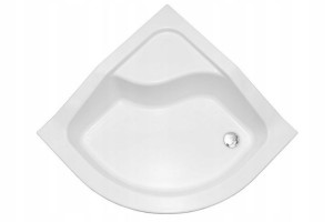 Brodzik półokrągły Besco Oliver 80x80x15 + Syfon