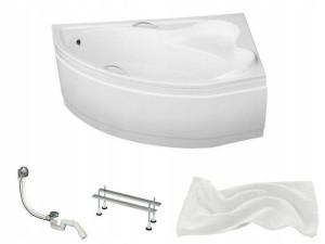 Wanna Delfina 166x107 Prawa Besco + Obudowa Syfon