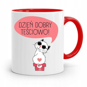 Kubek Czerwony Teściowej Dzień Dobry Teściowo
