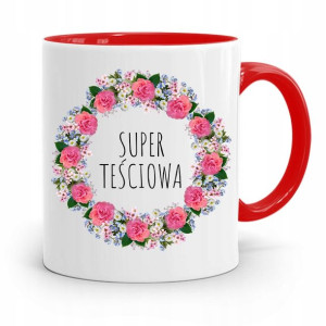 Kubek Czerwony Teściowej Super Teściowa Prezent