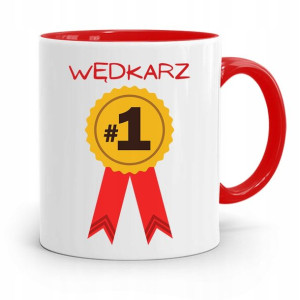 Kubek Czerwony Wędkarza Numer Jeden Prezent